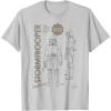 image:imageStar Wars The Mandalorian Stormtrooper Toy Poster TShirtSilver Grey