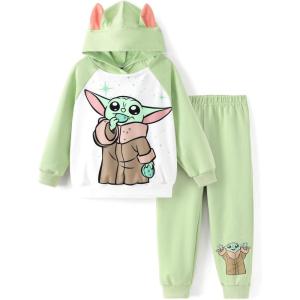 image:imageDisney Marvel SpiderMan Mickey Toy Story Cars Boy Pullover HoodieampJogger Pants Outfit Set Sweatsuit Lounge Matching Set 29YStar War Yodalight Green