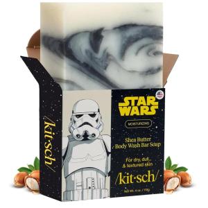 image:imageKitsch Shea Butter Exfoliating Body Wash x Star Wars Stormtrooper Design  Moisturizing Bar Soap amp Gentle Soap Bar  Hydrates Softens amp Soothes Skin  Paraben Silicone amp SulfateFree  4 oz