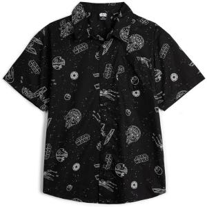 image:imageSTAR WARS Hawaiian Button Down Dress Shirt Toddler to Big Kid Sizes 2T  1820Black