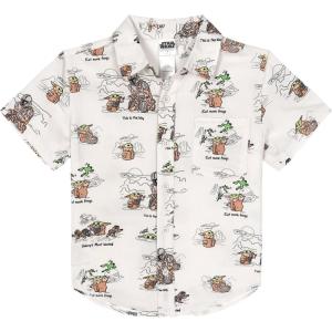 image:imageSTAR WARS Hawaiian Button Down Dress Shirt Toddler to Big Kid Sizes 2T  1820Light Gray