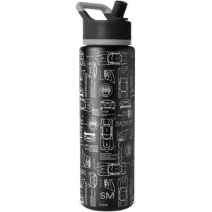 image:imageSimple Modern Summit Water Bottle with Straw Lid  Star Wars 30oz Leak Proof Stainless Steel Insulated Cup  Gifts for Him  The DarkDC Comics Batwheels Schematics