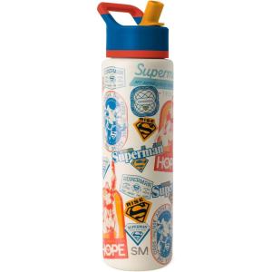 image:imageSimple Modern Summit Water Bottle with Straw Lid  Star Wars 30oz Leak Proof Stainless Steel Insulated Cup  Gifts for Him  The DarkDC Comics Superman Up in the Sky