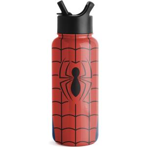 image:imageSimple Modern Summit Water Bottle with Straw Lid  Star Wars 30oz Leak Proof Stainless Steel Insulated Cup  Gifts for Him  The DarkMarvel Spider Armor