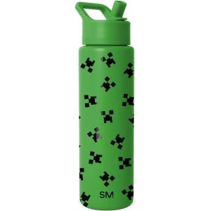 image:imageSimple Modern Summit Water Bottle with Straw Lid  Star Wars 30oz Leak Proof Stainless Steel Insulated Cup  Gifts for Him  The DarkMinecraft Creeper