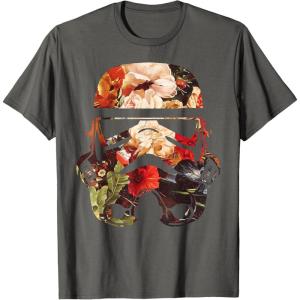 image:imageStar Wars Blooming Stormtrooper Floral Fill TShirtAsphalt Grey