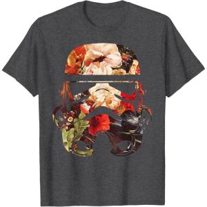 image:imageStar Wars Blooming Stormtrooper Floral Fill TShirtDark Heather Grey