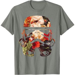 image:imageStar Wars Blooming Stormtrooper Floral Fill TShirtOlive Heather