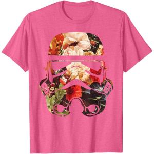 image:imageStar Wars Blooming Stormtrooper Floral Fill TShirtPink Heather