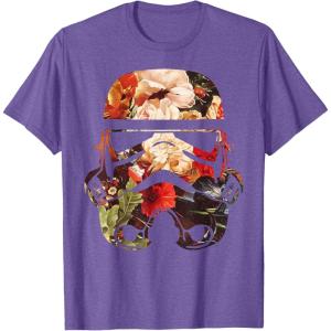 image:imageStar Wars Blooming Stormtrooper Floral Fill TShirtPurple Heather