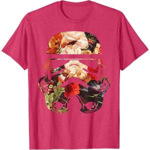 image:imageStar Wars Blooming Stormtrooper Floral Fill TShirtRed Heather