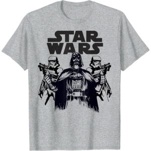 image:imageStar Wars Darth Vader And Stormtroopers TShirtHeather Grey