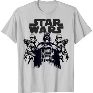 image:imageStar Wars Darth Vader And Stormtroopers TShirtSilver Grey