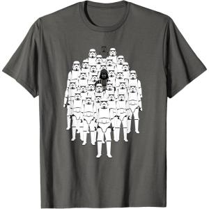 image:imageStar Wars Darth Vader and Stormtroopers Print TShirtAsphalt Grey