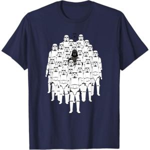 image:imageStar Wars Darth Vader and Stormtroopers Print TShirtNavy Blue
