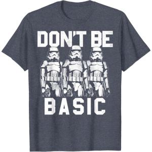 image:imageStar Wars Dont Be Basic Stormtroopers Line Up TShirtHeather Blue