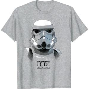 image:imageStar Wars Jedi Fallen Order Stormtrooper Portrait TShirtHeather Grey