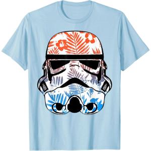 image:imageStar Wars Paradise Floral Palms Stormtrooper Helmet TShirtBaby Blue