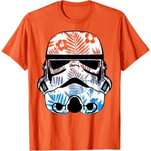 image:imageStar Wars Paradise Floral Palms Stormtrooper Helmet TShirtOrange