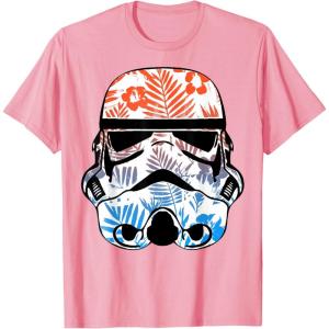 image:imageStar Wars Paradise Floral Palms Stormtrooper Helmet TShirtPink