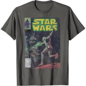 image:imageStar Wars Stormtrooper Battle Vintage Comic Book Cover TShirtAsphalt Grey