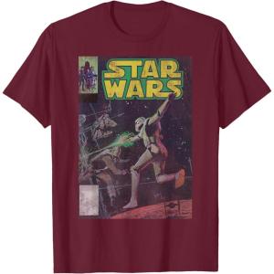 image:imageStar Wars Stormtrooper Battle Vintage Comic Book Cover TShirtBurgundy
