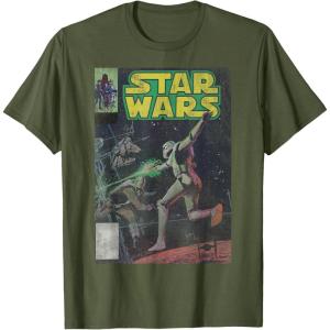 image:imageStar Wars Stormtrooper Battle Vintage Comic Book Cover TShirtOlive Green