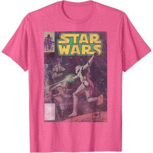image:imageStar Wars Stormtrooper Battle Vintage Comic Book Cover TShirtPink Heather