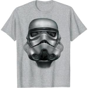 image:imageStar Wars Stormtrooper Battle Worn Helmet Graphic TShirt TShirtHeather Grey