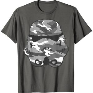 image:imageStar Wars Stormtrooper Camo Helmet Graphic TShirtAsphalt Grey