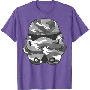 image:imageStar Wars Stormtrooper Camo Helmet Graphic TShirtPurple Heather