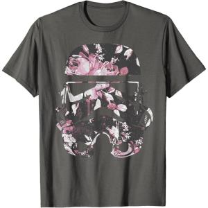 image:imageStar Wars Stormtrooper Floral Helmet TShirtAsphalt Grey