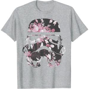 image:imageStar Wars Stormtrooper Floral Helmet TShirtHeather Grey