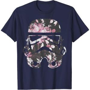 image:imageStar Wars Stormtrooper Floral Helmet TShirtNavy Blue