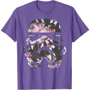 image:imageStar Wars Stormtrooper Floral Helmet TShirtPurple Heather