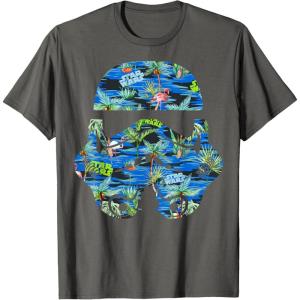 image:imageStar Wars Stormtrooper Hawaiian Print Helmet TShirt C2 TShirtAsphalt Grey
