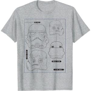 image:imageStar Wars Stormtrooper Helmet Diagram TShirt TShirtHeather Grey