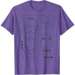 image:imageStar Wars Stormtrooper Helmet Diagram TShirt TShirtPurple Heather