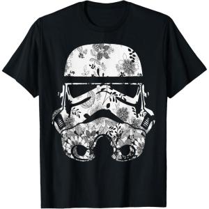 image:imageStar Wars Stormtrooper Helmet Floral Paisley Fill TShirtBlack
