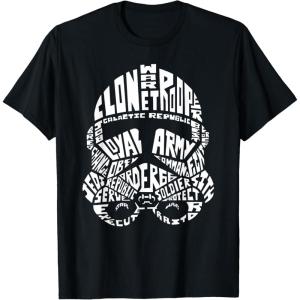 image:imageStar Wars Stormtrooper Helmet Words Typography TShirt TShirtBlack
