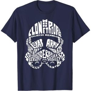 image:imageStar Wars Stormtrooper Helmet Words Typography TShirt TShirtNavy Blue