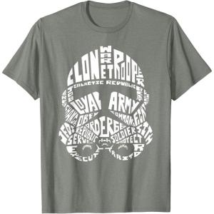 image:imageStar Wars Stormtrooper Helmet Words Typography TShirt TShirtOlive Heather