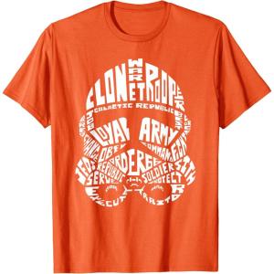 image:imageStar Wars Stormtrooper Helmet Words Typography TShirt TShirtOrange