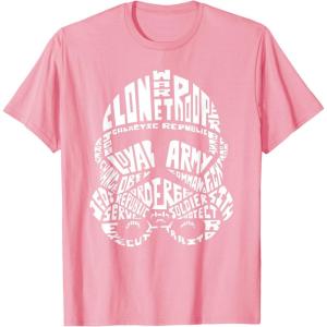 image:imageStar Wars Stormtrooper Helmet Words Typography TShirt TShirtPink