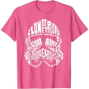 image:imageStar Wars Stormtrooper Helmet Words Typography TShirt TShirtPink Heather