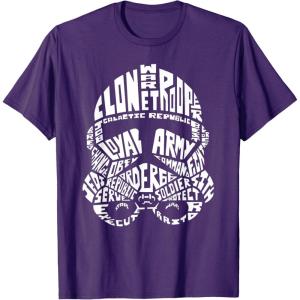 image:imageStar Wars Stormtrooper Helmet Words Typography TShirt TShirtPurple