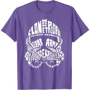 image:imageStar Wars Stormtrooper Helmet Words Typography TShirt TShirtPurple Heather