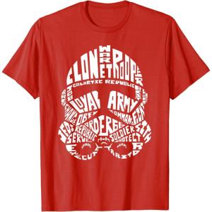 image:imageStar Wars Stormtrooper Helmet Words Typography TShirt TShirtRed