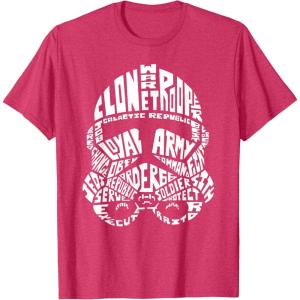 image:imageStar Wars Stormtrooper Helmet Words Typography TShirt TShirtRed Heather