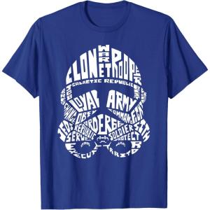 image:imageStar Wars Stormtrooper Helmet Words Typography TShirt TShirtRoyal Blue